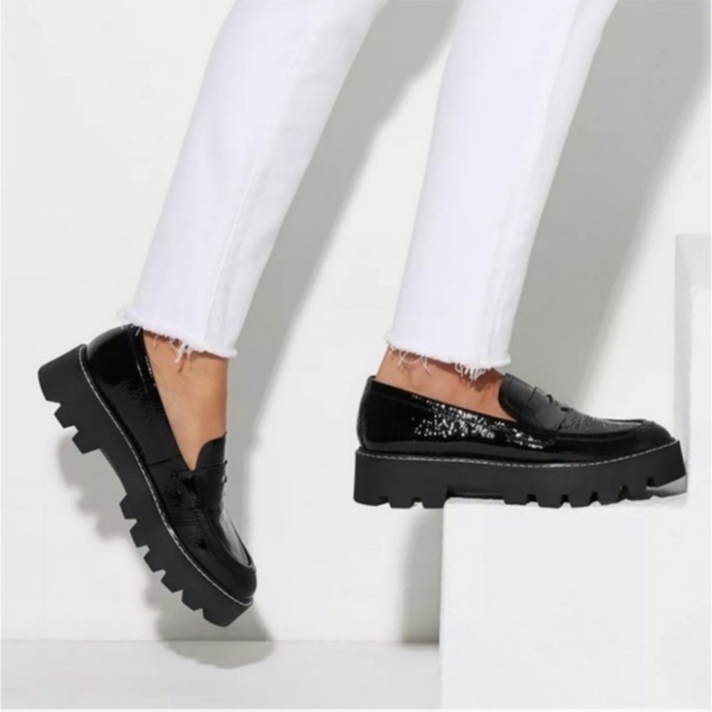 Franco Sarto Balin Lug Sole Loafer, Black, Size 8 NWOT